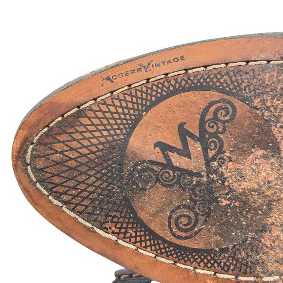 Modern Vintage Black Ankle Bootie Parker 38 Womens Boot Platform Leather Pull On - Picture 11 of 12